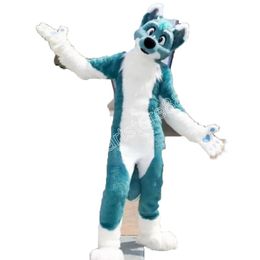 Long Fur Husky Dog Fox Mascot Costumes Animated theme Cartoon mascot Character Halloween Carnival party Costume