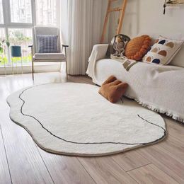 Carpets Modern Plush Carpet For Living Room Decoration Nordic Tufted Rugs Bedroom Bedside Thick Lounge Aesthetic Kid Play Mat