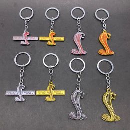 Keychains Auto Keychain Metal Snake Emblem Badge Car-styling Car Keyring Interior Accessories Key Ring