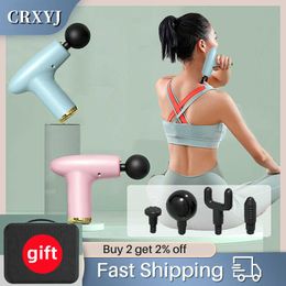 Professional Fascial High Frequency Vibration Deep Relaxing Muscle Body Electric Christmas Gift Mini Massage Gun With Bag 0209