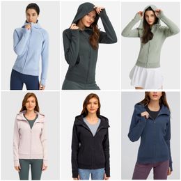 LL-YDPF115 Exercise Fitness Wear Womens Yoga Outfit Hoodies Sportswear Outer Jackets Outdoor Apparel Casual Adult Running Trainer Long