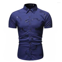 Men's Casual Shirts Summer Men's Dress Shirt Hawaiian Button Clothes 2023 Korean Fashion Retro Short Sleeve T-Shirt Lightweight