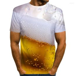 Men's T Shirts European And Men Women Printed Beer 3D Digital Fashion T-Shirts