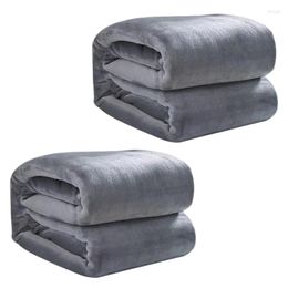 Carpets 2X Solid Soft Living Room Bedroom Air-Conditioning Bed Blanket Sofa Baby Colour Warm Protection Knee
