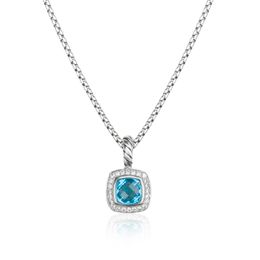 Vintage Jewelry Necklace Garnet Men Pendant 7mm Jewelry Designer Amethyst Diamond Petite High Blue Topaz End Jewelry Women Necklace