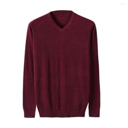 Men's Sweaters Man Warm Knitted Sweater Solid Colour Fashion Work Office Business Travel Autumn Winter Slim Casual Pullover Clothes