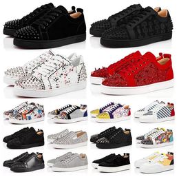 Luxurys designer for men and women retro bottom casual shoes fashion spikes party luxury casual sports shoes red aaa+ quality shoes low-cut platform sports shoes.