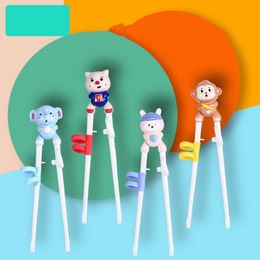 Baby Learning Training Chopsticks Cartoon Animal Shaped Reusable Cute Kids Utensils Non Slip Chopstick SN5107