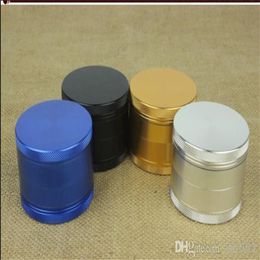 The Metal Plate Surface TOBACCO GRINDER 4 Layer Aluminium Alloy Electroplating 63mm Large Grinder Broken Tobacco for Smoking