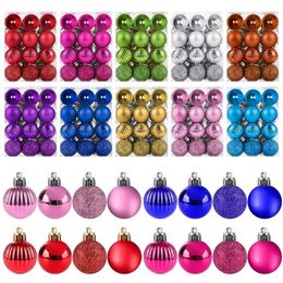 Christmas Decorations 24pcs/box 3cm Balls Tree Ornaments Xmas Hanging Pendants Year Gift Noel DecorChristmas