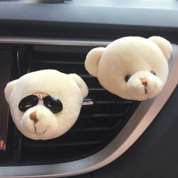 Interior Decorations Car Ornament Sunglasses Bear Automobile Vent Outlet Perfume Clip Fragrant Diffuser Cute Decoration Air Freshener Accessories 0209