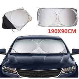 190x90CM Universal UV Protection Shield Front Rear Car Window Sunshade Sun Shade Visor Windshield Cover Auto Car Anti Snow Ice