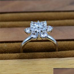 Solitaire Ring High Quality Spinner With Zircon 10 Different Designs Adjustable From Size 6 8 Fashion Design Drop Delivery 202 Dhztc