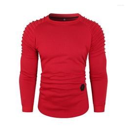 Men's Hoodies 2023 Fall Men's Long Sleeve Sweatshirt Crew Neck Personality Fashion Hip Hop Street Pullover Red Plus Size Clothe