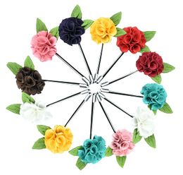 Pins Brooches Flower Mens Lapel Handmade Pin Boutonniere For Suit Wedding Groom Drop Delivery 2022 Dhxlg
