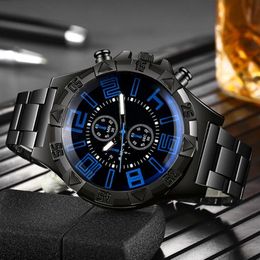 Men's Luminous Quartz Watch Fashion Casual Women's Sport Blu-ray Steel Band Wrist Couple Accessories Wristwatches2408