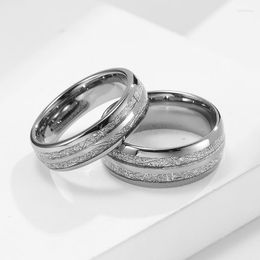 Wedding Rings Fashion Tungsten For Couple Women Men Classic Engagement Ring Luxury Birthday Accessories Jewellery Gift