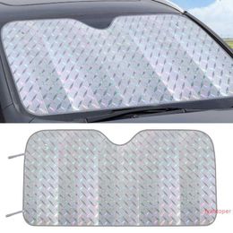 130x60 130x70cm Car Sunshade UV Protection Curtain Car Sun Shade Film Windshield Visor Front Windshield Sunshade Cover Sun Shade