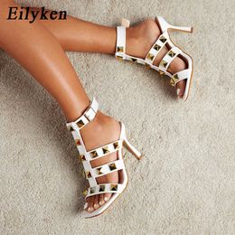 Summer Eilyken Gladiator Newest High Heels Women Sandals Fashion Design Square Toe Ankle Buckle Strap Shoes Stiletto T23 62c5