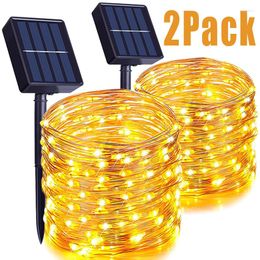 Strings Outdoor Solar LED Fairy Lights Garden Decoration Power Garland String Light Waterproof Christmas Paty Decor