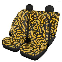 Car Seat Covers Interior Irregular Geometric Graphic Design Easy To Install Front And Back For Vehicle Accessories