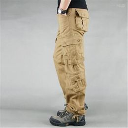 Men's Pants Fashion Military Style Cargo Casual Multi Pockets Tactical Spring Cotton Army Trousers Men 8 PocketsMen's Heat22