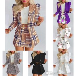 Women Dress Outfits Fashion Office Business Ladies Temperament Slim Short Skirt Two Piece Suit