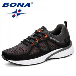Dress Shoes BONA Sneakers Men Sport Mesh Trainers Lightweight Baskets Femme Running Outdoor Athletic 230208