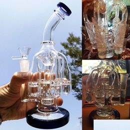 Smoking Pipes Glass Hookah Bongs With 5 Arms Chamber Recycler Perc Water Pipe Dab Rig Bubbler Shisha 14Mm Joint Drop Delivery Home G Dhibx