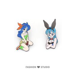 Pins Brooches Rabbit Girl Burma Small Brooch Woman Cute Japanese Cartoon Emblem Decorative Idea Wide Pin Buckle Accessory Drop Deli Dhxe2