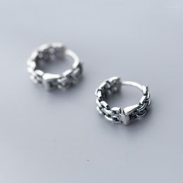 Hoop Earrings Small 14mm Authentic Real 925 Sterling Silver Fine Jewellery Open Curb Chain Huggie Gtle2471