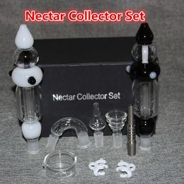 Honeybird Nectar Vaporizer Kit Hookahs With Titanium Ceramic Quartz Tip Mini Water Pipe Oil Rig VS Glass Bong