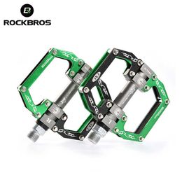 Bike Pedals ROCKBROS Cycling MTB Ultralight Bike Bicycle Pedals Mountain Road Bike Part Pedals Aluminium Alloy 3 Styles Bicycle Hollow Pedals 0208