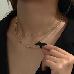 Choker Vintage Gold Colour Heart Chain Necklace For Women Fashion Link Clavicle Jewellery Gifts