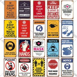 Vintage Warning Metal Signs Poster Caution Retro Tin Sign Plate Tinplate Plaque Cafe Bar Pub Home Office Deco 20x30cm Woo