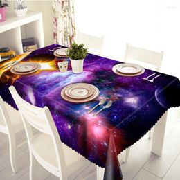 Table Cloth Colourful KING Round Rectangular And Square Tapete Tablecloth Cover 3D Tea Galaxy Universe