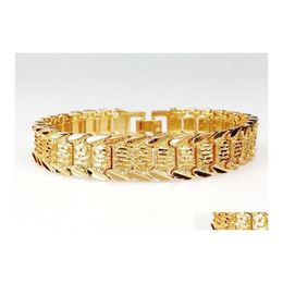 Charm Bracelets Bangle For Women Men Solid Watch Chain Link 8.3Inch Gold Charms Nanashop Drop Delivery Jewellery Dhlkh