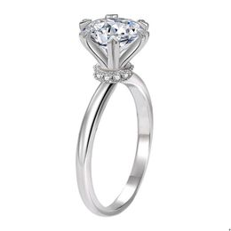 Solitaire Ring Wholesale Diamond 1 9 Ct Exaggeration Proposal Love Honorable Female Wedding For Women Drop Delivery Dhcgw