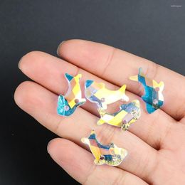 Chandelier Crystal 5PCS AB Color Fire Polishing Dolphin Mini Animal String Of Beads DIY Home Wedding Decoration Accessories