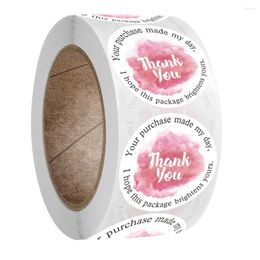 Gift Wrap Thank Stickers You Labels Business Roll Sticker Label Small Day Your My Made Purchase Decalgift Decorative Round Diy