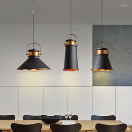 Pendant Lamps Loft American Style Retro Industrial Lights Metal Iron Cover Bar Counter Single Head Aluminumceiling