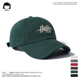 Beanie/Skull Caps Street Tooling Retro Three-dimensional Alphabet Embroidery Duck Cap Women's Casual Soft Top Tide Brand Baseball Cap Men