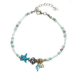 Anklets Vintage Shell Beads Chain Anklet Starfish Foot Jewelry For Women Fashion Sandal Ankle Bracelet Accessories Female Gift