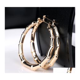 Hoop Huggie Exaggerated Bamboo Earrings Stars With The Same Street Dance Nightclub Hip Hop Earring Drop Delivery Jewellery Dhbt9