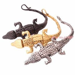 Link Bracelets Chain 21cm 41mm 59g Stainless Steel Black Gold Silver Color Crocodile Bracelet Bangle Cuff For Men Lowest Price QualityLink