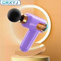 CRXYJ Portable LCD Fascia gun Deep Relax Muscle Electric For Massage Gun Leg Body Neck Shoulder Pain Relief Sport Relaxation 0209