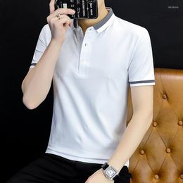 Men's T Shirts 2023 Men's Summer Short-Sleeved T-shirt Youth Casual Polo Collar Shirt