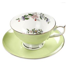 Cups Saucers England Porcelain Coffee Cup Vintage Flower Ceramic And Set Countryside Style Tea Afetrnoon Party Drinkware