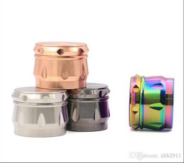 New Type of Four-layer Pure-color Smoke Grinder, Zinc Alloy Multicolor Smoke Crusher,