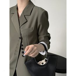 Womens Suits Blazers Long Oversized Black Green Blazer Jacket for Work Casual Office Fashion Boyfriend Dressy Coat 230209
